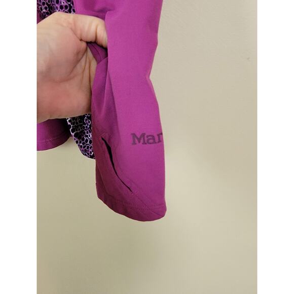 Marmot 1/2 Zip Purple Running/Lightweight Jacket Women's size Medium Thumbholes - Picture 3 of 8